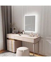 Wisfor 400 x 500mm Bathroom Led Mirror Wall Dimmable Makeup Vanity Mirror with Memory Function