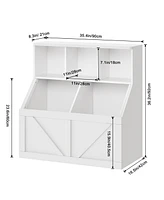 gaomon Kids Bookshelf Bookcase Toddlers Playhouse Cabinet Shelf