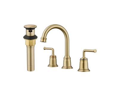 Casainc 8 Inch Widespread 2-Handle Bathroom Sink Faucet with Drain Assembly