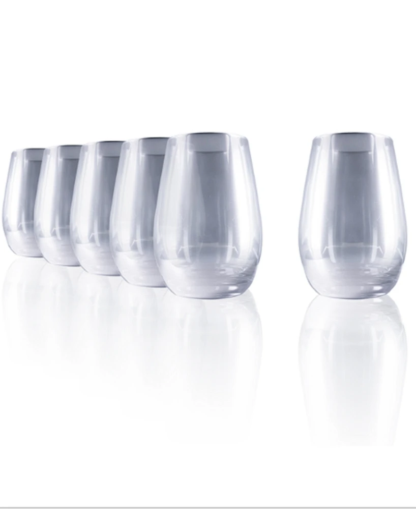 Stolzle Lausitz Mirrors Silver Tumblers, Set of 6
