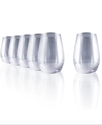 Stolzle Lausitz Mirrors Silver Tumblers, Set of 6
