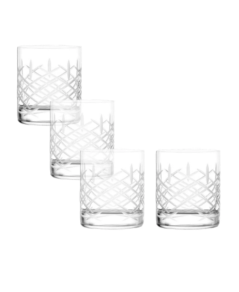 Stolzle Lausitz Club Whiskey Single Old Fashioned Glasses, Set of 4