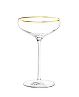 Stolzle Lausitz Cabaret Swing Saucers Glasses, Set of 4