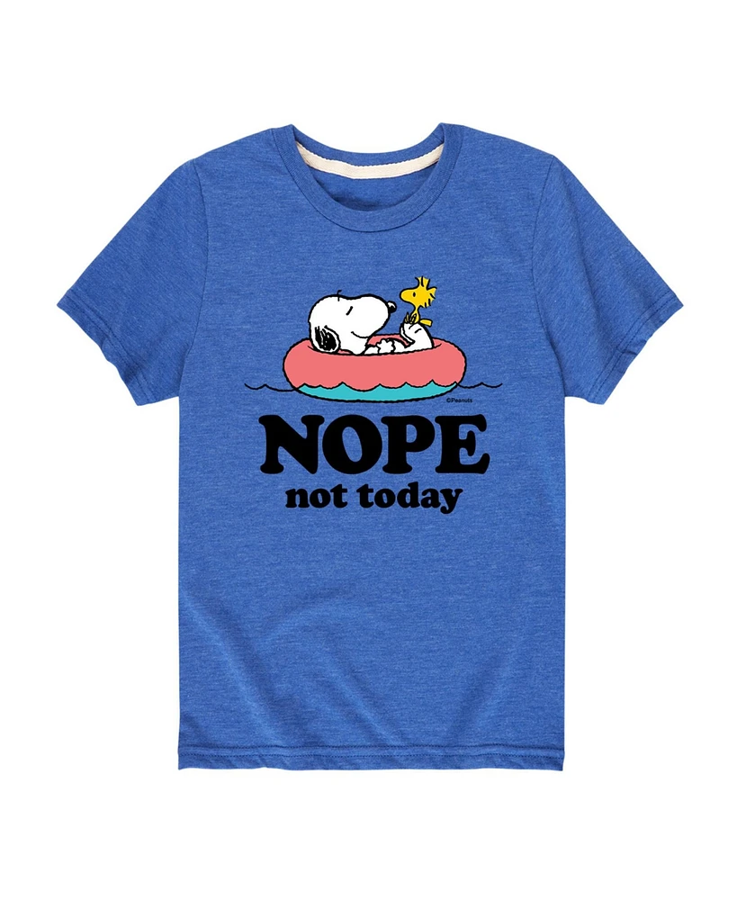 Hybrid Big Boys Peanuts Nope Not Today Graphic Tee