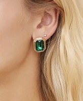 Ettika Emerald Deco Stud Earrings