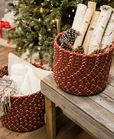 Colonial Mills Sleighbells Woven Holiday Basket