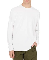 Guess Men's Long Sleeve Tonal Peony Jacquard Crew Shirt