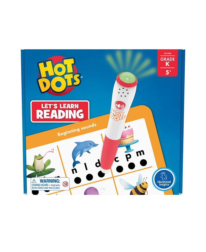 Educational Insights Hot Dots Let's Learn Kindergarten Reading