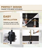 Casainc Pull Down Kitchen Faucet with Deck Plate