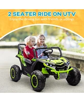 Qaba 24V 7AH Ride on Car, 2 Seater 4 Mph Utv w/ Music,