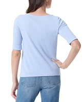 Gloria Vanderbilt Women's Alanis Boat-Neck Tee