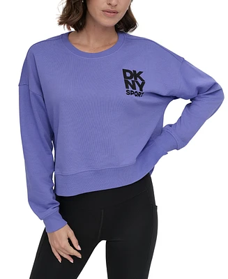 Dkny Sport Women's Embroidered-Logo Sweatshirt