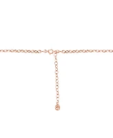 Effy Cultured Akoya Pearl (6mm) & Diamond (1/6 ct. t.w.) Fancy 18" Collar Necklace in 14k Rose Gold