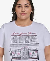 Karl Lagerfeld Paris Plus Love from City Graphic T-Shirt, Exclusively at Macy's