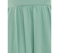 City Studios Juniors' Faux-Pearl-Strap Fit & Flare Chiffon Dress