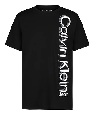 Calvin Klein Big Boys Vertically Layered Short Sleeve Tee