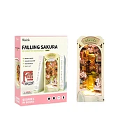 Flash Popup Diy 3D Book Nook Kit Falling Sakura 340pcs