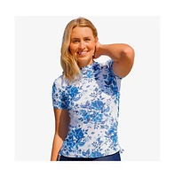 Calypsa Plus Mock Neck Adele Swim Top