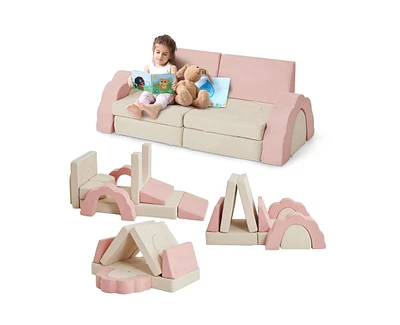 gaomon 11pcs Modular Kids Play Couch, Children Sectional Sofa Floor Toddler Couch for Kids Creative Play