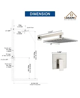 Casainc 10" Showerhead Square Single Function Balance Valve Concealed Faucet