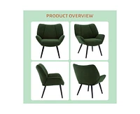 gaomon Accent Chair for Living Room, Modern Accent Arm Chair Upholstered Bedroom Accent Chair with Studry Metal Legs