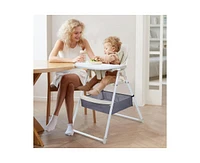 gaomon 2 1 High Chair, Baby Highchairs with Foldable and Convertible, Toddler Feeding Chair Removable Tray Detachable Cushion, Toddlers Hi