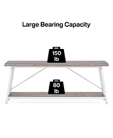 Tribesigns Industrial Entry Console Table,70.9 Inches Extra Long Sofa Table Behind Couch