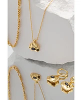 Aria Gemstone Pendant Necklace and Figaro Chain Layering Set