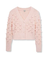 Habitual Big Girls Pompom Cardigan Sweater