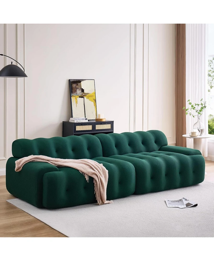 Tribesigns Modular Sectional Couch, 104.33" Modern Luxury 2-Seat Sofa for Living Room, Large Compressed Couch with Deep Seat, Back Cushions, Armrests,