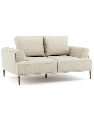 Furniture of America 65" Orlandi Chenille 2-Seater Flared Arm Loveseat