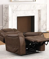 Furniture of America 39" Leafstorm Artificial Leather Power Recliner Lift Chair