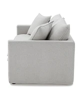Furniture of America 68" Linen Maddy 2-Seater Narrow Track Arm Loveseat