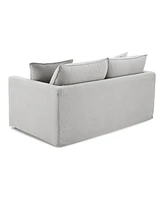 Furniture of America 68" Linen Maddy 2-Seater Narrow Track Arm Loveseat