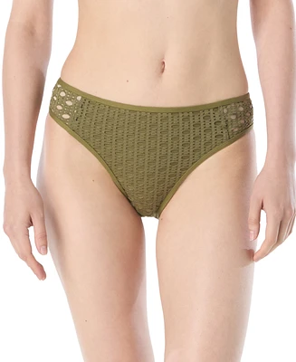 Carmen Marc Valvo Women's Crochet Bikini Bottoms