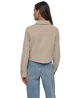 Dkny Jeans Women's Corduroy Zip-Up Jacket - J1U
