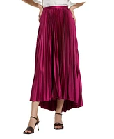 Mac Duggal Women's Long Pleated Satin Evening Skirt