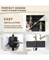 Casainc Single-Handle Pull-Down Kitchen Faucet Single Hole