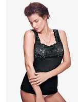 Comfort Choice Plus Silky Lace-Trimmed Camisole