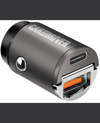 Nanobit Dual-Port Car Charger, 30W High-Speed Usb-c and Usb-a for 12V Sockets