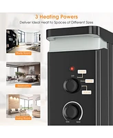 Sugift 1500W Portable Oil Filled Radiator Heater with 3 Heat Settings