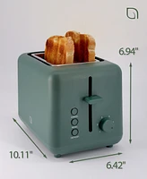 Willow Kitchen 2-Slice Toaster with Wide Slots - Perfect for Toast Bagels, Compact Design, Crumb Tray