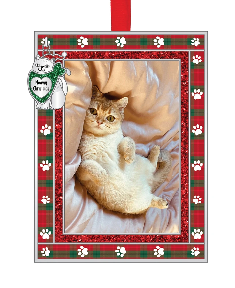 Ganz Cat Meowy Christmas Frame Ornament