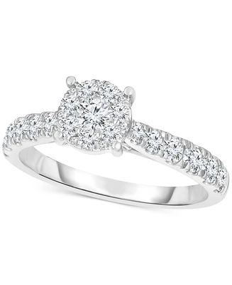TruMiracle Diamond Cluster Ring (1 ct. t.w.) in 14k White Gold