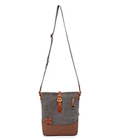 Tsd Brand Redwood Canvas Crossbody Bag