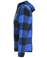 Galaxy By Harvic Men's Modern Fit Heavyweight Polar Fleece Plaid Hoodie with Sherpa Lining