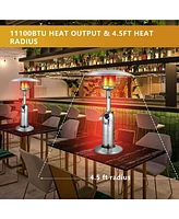Sugift 11 000BTU Portable Tabletop Patio Stainless Steel Standing Propane Heater