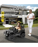 Funtok 12V 7AH Kids Ride on Truck, Electric Ride on Car Toy Battery Powered Truck Vehicle w/ Remote Control, bluetooth, Spring Suspension, MP3 Player