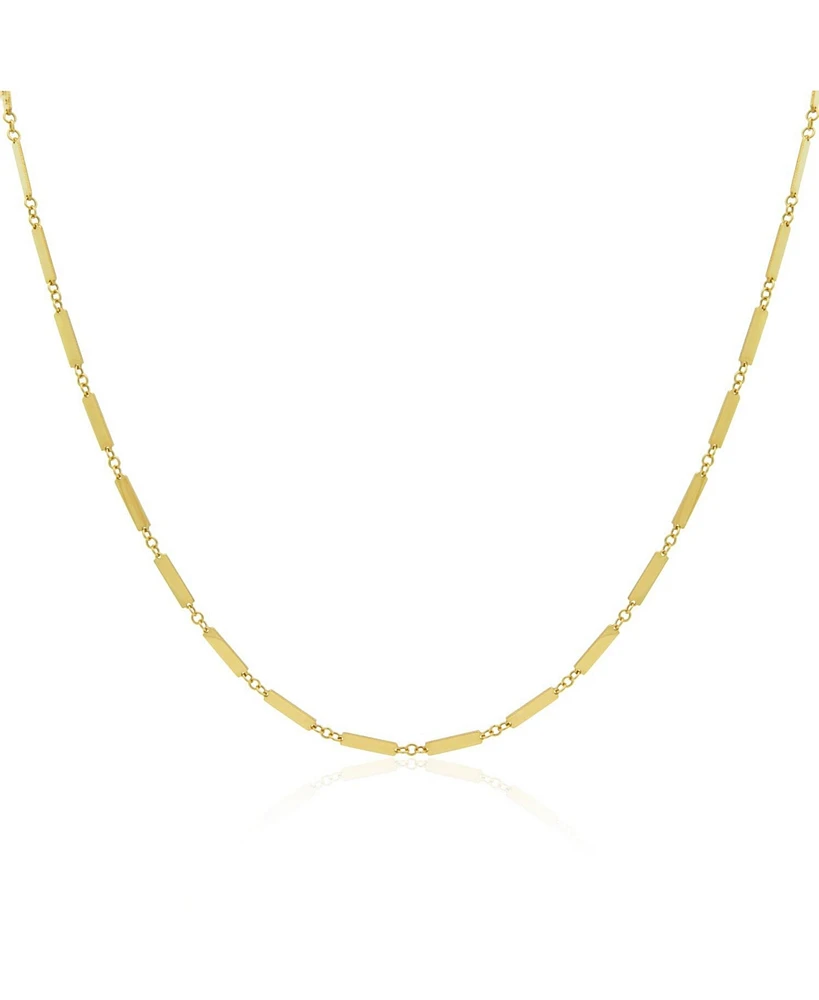 The Lovery Gold Link Bar Chain Necklace 14K Gold 19.5 inches