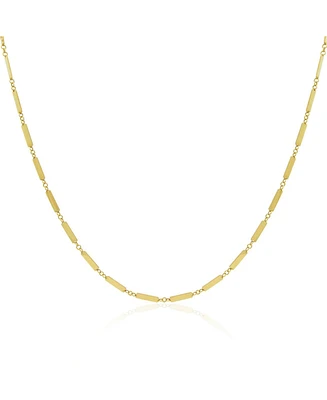 The Lovery Gold Link Bar Chain Necklace 14K Gold 19.5 inches